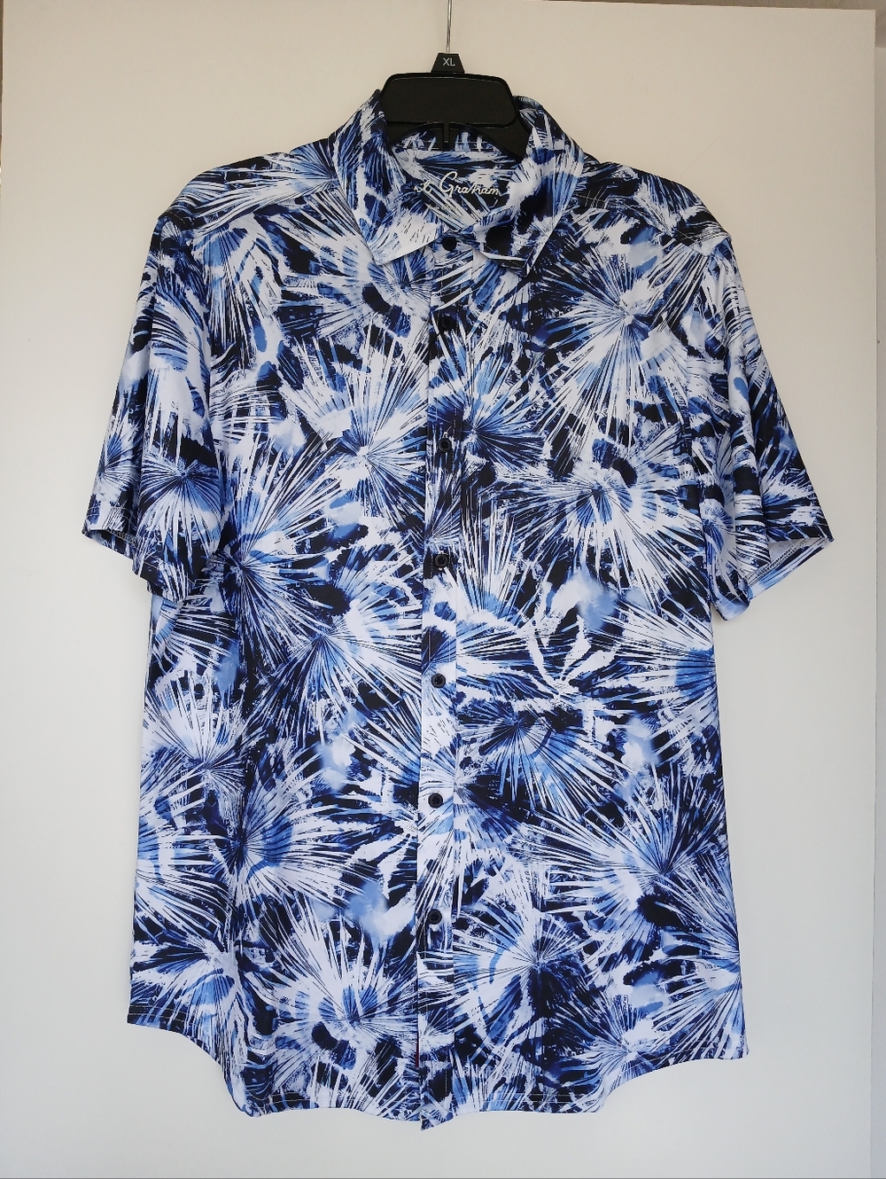Robert Graham Donato Performance Classic Fit Shirt Blue/White Size Small